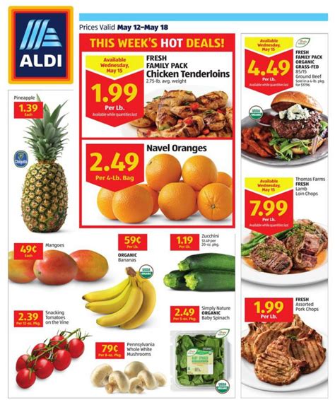 The insert also offers information on Aldi's weekly ads, which feature groceries and other goods that are currently available for unbeatable prices. . Aldi finds this week